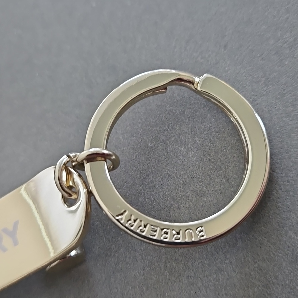 New Burberry Skateboard Keyring Gold W/ BURBERRY Her Logo Keychain Keyring - Picture 7 of 12